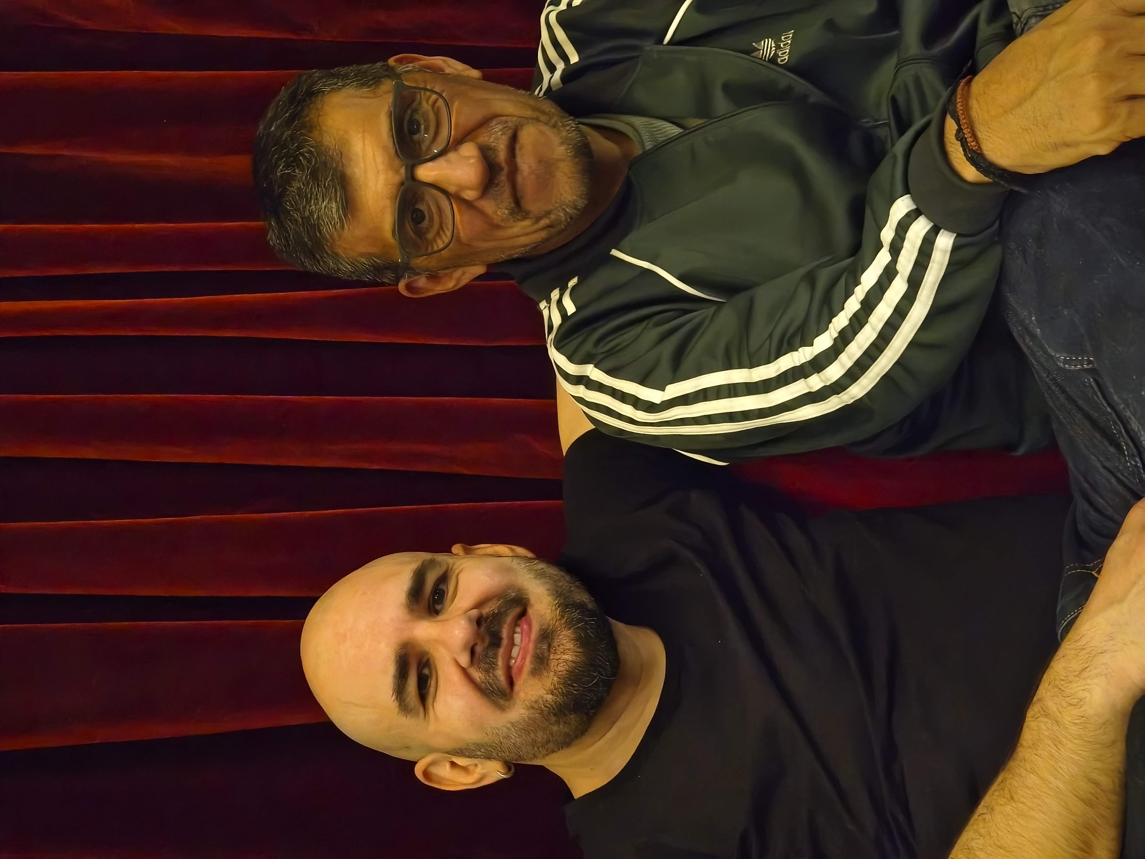 Rulo Fernández y Carlos Best, el dúo ModoAvión, antes de salir a escena